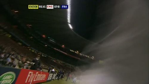 It shouldn’t happen to a rugby cameraman