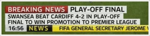 Swansea beat Cardiff in Play-off Final?!