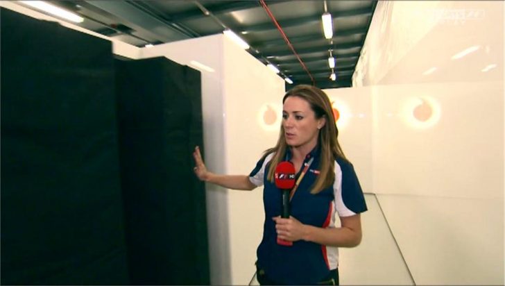 Images of Natalie Pinkham in Sepang, Malaysia for Sky Sports F1