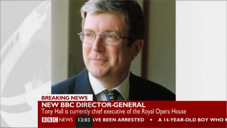 Tony Hall appointed new BBC Director-General