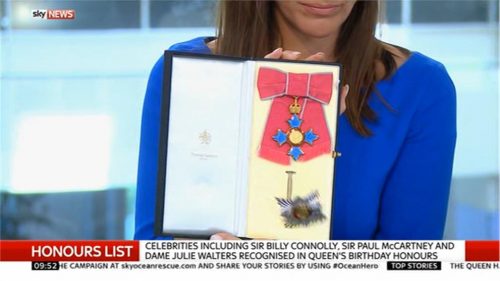 Isabel Webster drops DBE medal live on Sky News Sunrise