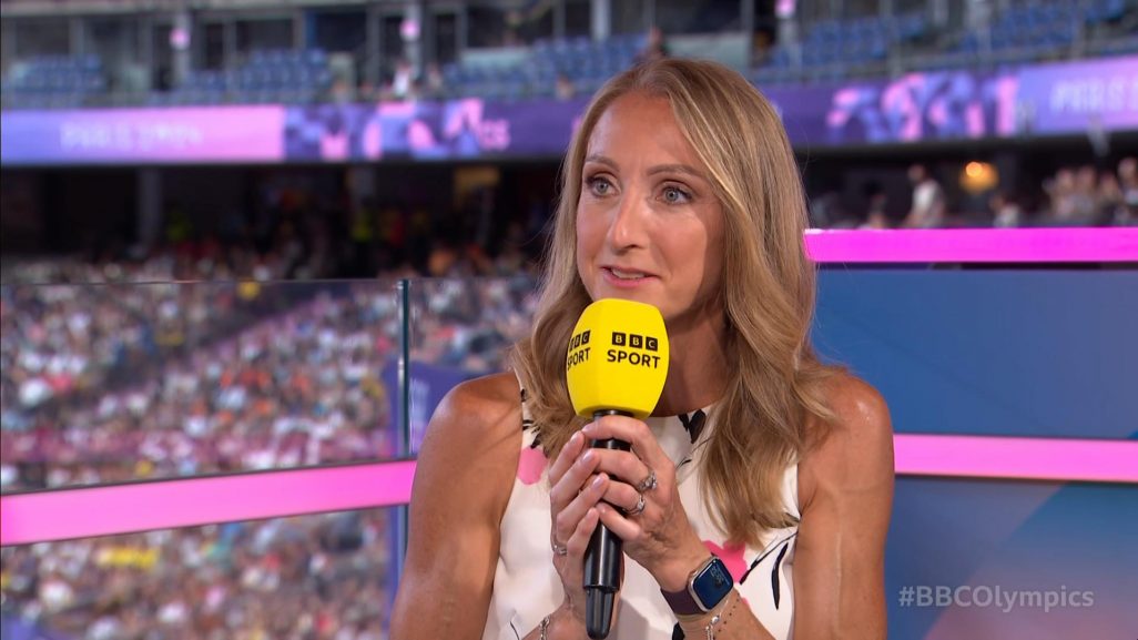 Paula Radcliffe in Paris for the BBC